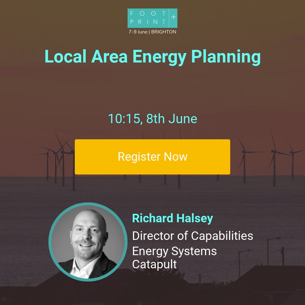 Secure your ticket to hear the session ‘Zero Carbon Energy’ to hear from Richard Halsey - Catapult Energy Systems  on 8th June at #Footprintplus22> bit.ly/3CrNMrD  

#CatapultEnergySystems #zerocarbonenergy #carbonenergy #carbonneutral #zerocarbon #netzero