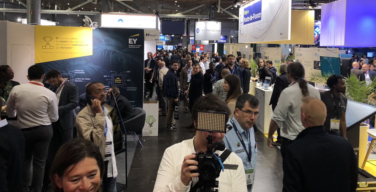 vestager's tweet photo. Wish you were here to feel the buzz of #FIC2022! #Cybersecurity for all, necessary mainstream for every business &amp; public body, for all of us. Very impressive &amp; inspiring! Thanks @FIC_eu https://t.co/Kn1N9CT47M