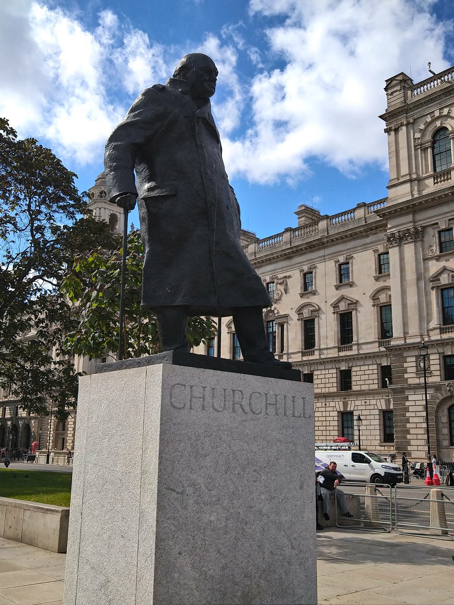 In London. Had a bit of a pilgrimage to see Churchill statue. Reflecting on what he might think about the response to the invasion of Ukraine. Often useful lessons to be learned from history.