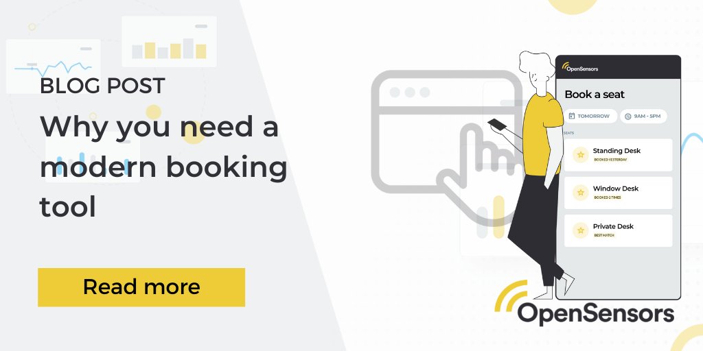 OpenSensorsIO's tweet image. Learn why an intelligent booking tool is central to the day to day and long term success of modern workplaces.
#deskbooking #opensensors
hubs.ly/Q01d4N9c0