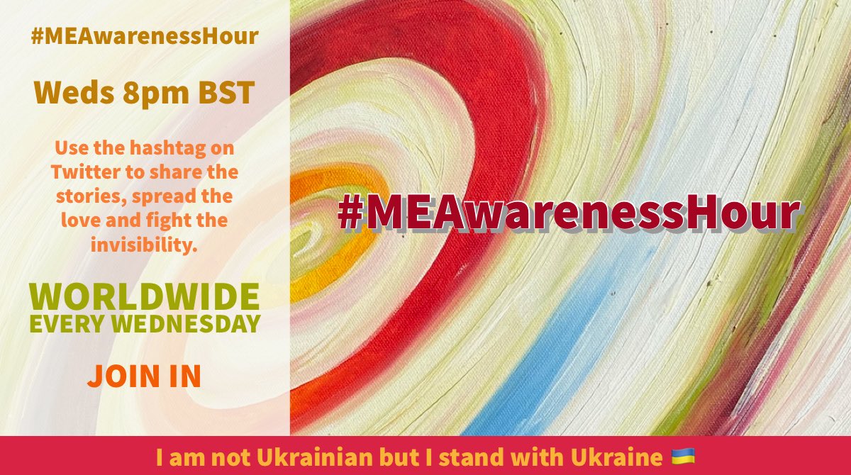 Oshunsprite's tweet photo. Tonight at 20:00 (BST) #meawarenesshour
It is not just 'malaise'.
Let's talk
all things relating to #MyalgicEncephalomyelitis
#pwME
All Welcome
#longhaulers
#twitterMed
#shareGoodScience
#ShakeItUp @sajidjavid
#StopRestPace
๐จ @AertbyLisa https://t.co/jAAv5SZHGb