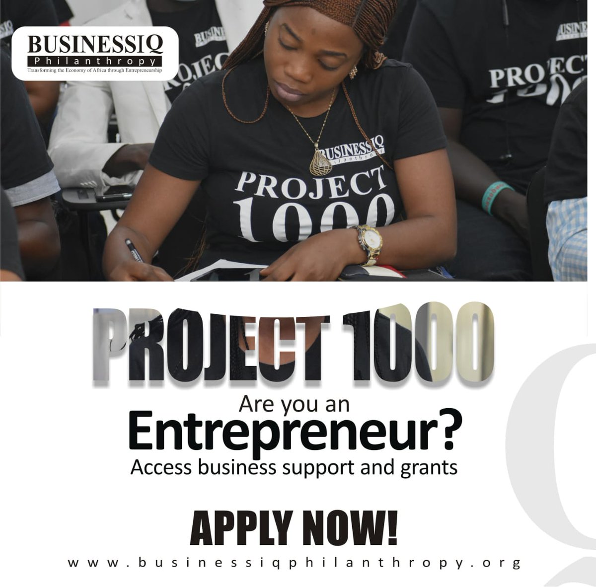 project1000_ng's tweet photo. This is what we do: Transforming the Economy of Africa through Entrepreneurship.

To apply for Project1000, click the link below:
https://t.co/OAcpdYPYad

#business #entrepreneurship #project1000 #traininganddevelopment #economy #nigeria #africa https://t.co/7Lc4CEo1t8