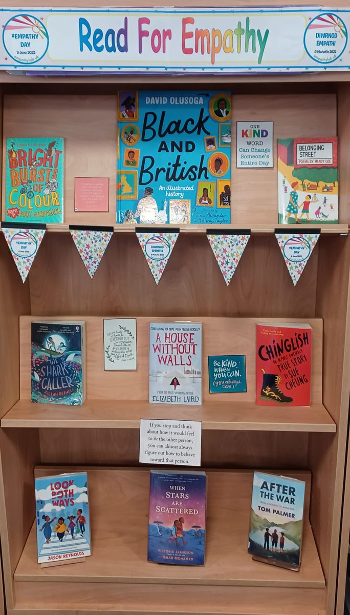 Our libraries are ready for Empathy Day this week. @pontylibrary has a great display encouraging people to pick up one of their Empathy Day reads😊