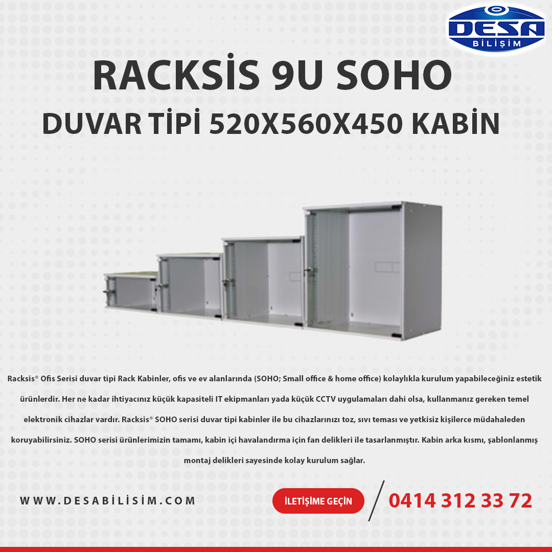 desabilisim's tweet photo. RACKSİS 9U SOHO DUVAR TİPİ 520*560*450 KABİN
Daha Fazlası İçin Hemen İletişime Geçin..
☎0414 312 33 72
🌐https://t.co/e2SkB0Ktgd
#racksis https://t.co/XukFBRaq0Q
