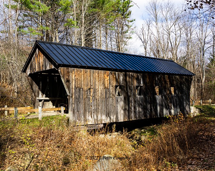 vtcoveredbridge's tweet photo. Bridge of the Day: Salmond Bridge in Weathersfield.  It was first rescued in 1959 when it was moved and became a storage shed. The bridge was moved again and restored in the 1980s.
#vtcbsinayear #weathersfieldvt #vermontscoveredbridges #vermontcoveredbridgesociety https://t.co/iKISP0C1XO