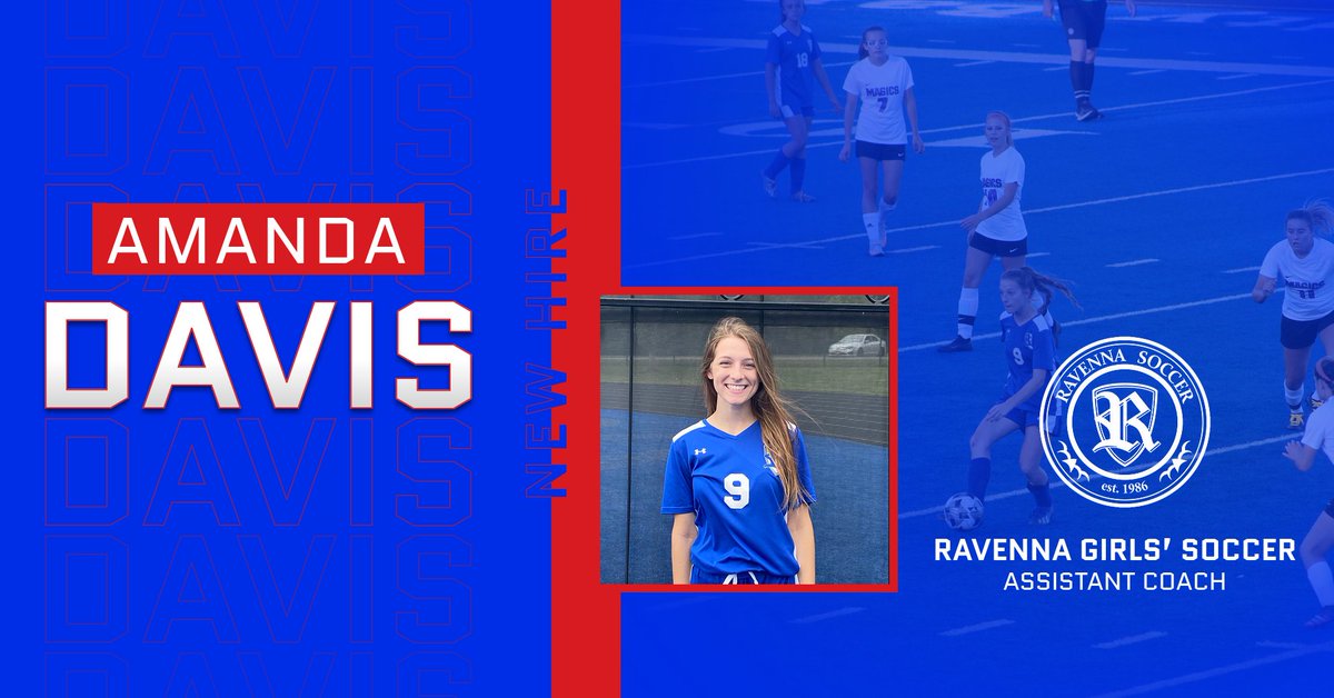 RavennaGSoccer's tweet photo. From the pitch to the sideline, we’d proud to announce that Amanda Davis is joining our staff as an assistant coach. 

Davis was a captain the previous two seasons under Head Coach Noah Cunningham and earned two All-Greater Akron selections and one All-MAC selection. https://t.co/awJilSJEca