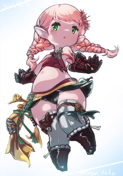 お腹が魅力の武闘家ちゃん! 