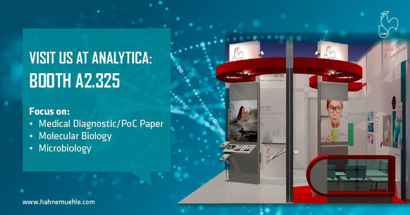 Hahnemuehle's tweet image. analytica is finally returning “live” to Munich.
We look forward to meeting all of you at our booth A2.325.
Get an insight of our range of #filterpapers, extraction #thimbles, #membranes &amp;amp; #syringefilters.
Visit our landing page

bit.ly/3tmFyOv

#lifescience #diagnostics
