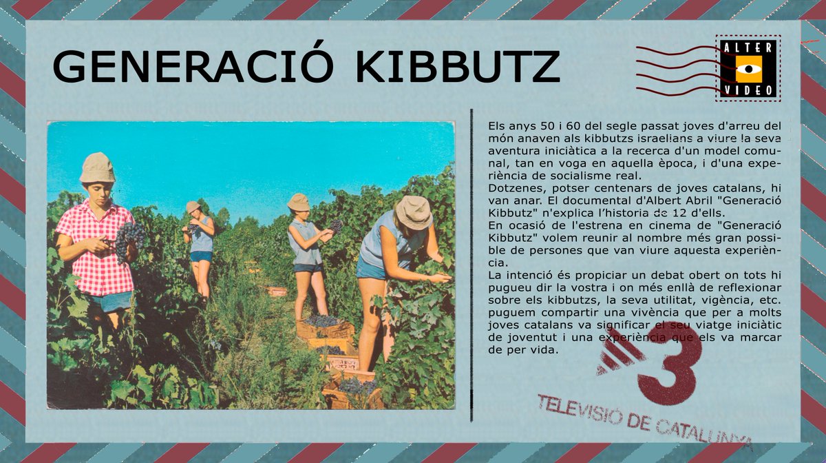 altervideo's tweet photo. Recordeu damà al Cinemes Girona a les 20:00h
Totalment GRATUÏT! #Kibbutz #Barcelona #Cine https://t.co/o3A84yzrIY