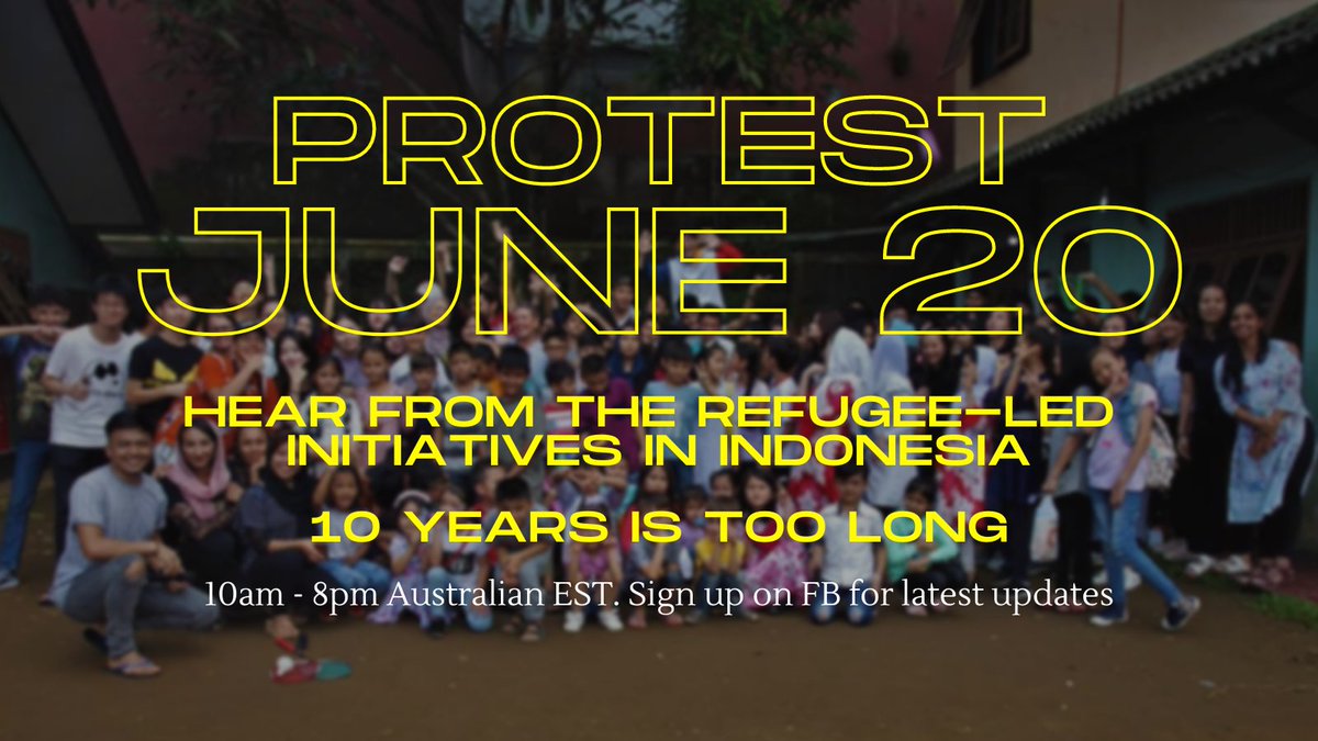 Please join our 'Live Telethon' from Indonesia on June 20. 10am-8pm AEST. Supporting refugee-led initiatives for over 1000 refugees. Follow the link for the latest updates.
facebook.com/donate/1040229…