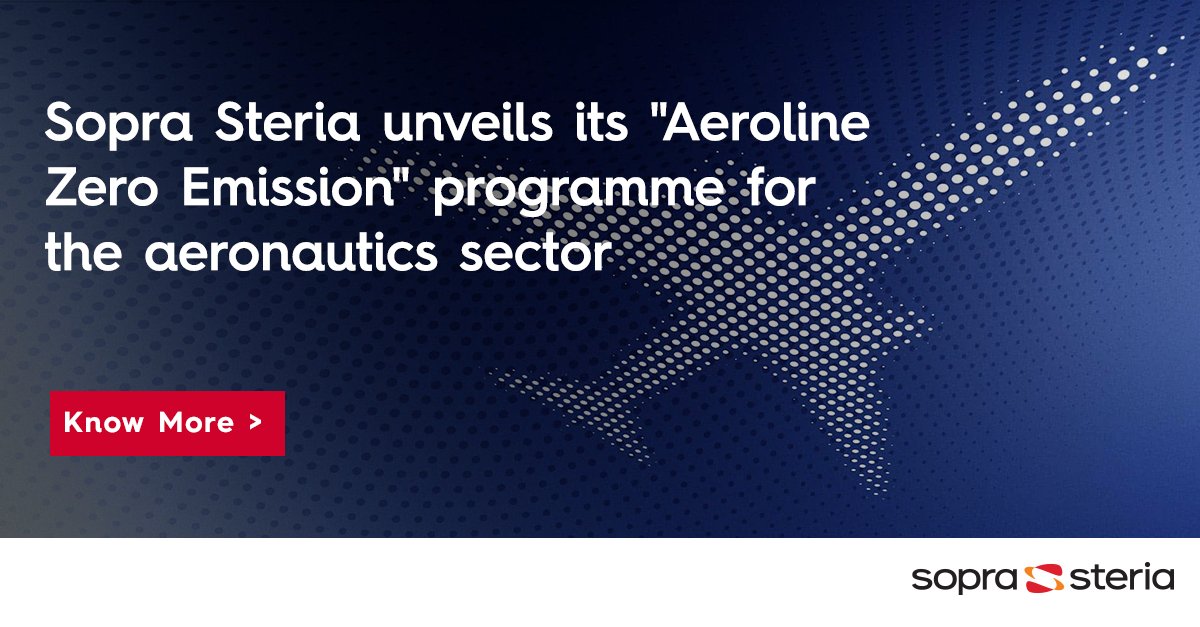 SopraSteria_Bnl's tweet photo. Climate and environmental action are at the core of our strategy! Sopra Steria is launching a new programme, entitled "Aeroline Zero Emission", designed to support #aerospace players through their #environmentaltransition.
.
More information here: https://t.co/ZgpHZs8CS4 https://t.co/UlURzx8OQ4