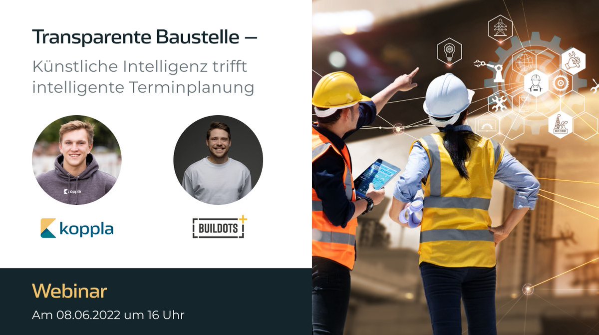 Today's the day!!

Don't miss out on our webinar with <a href="/buildots/">Buildots</a> at 4 pm🥳

Be sure to sign up here ⤵️
content.koppla.de/webinar