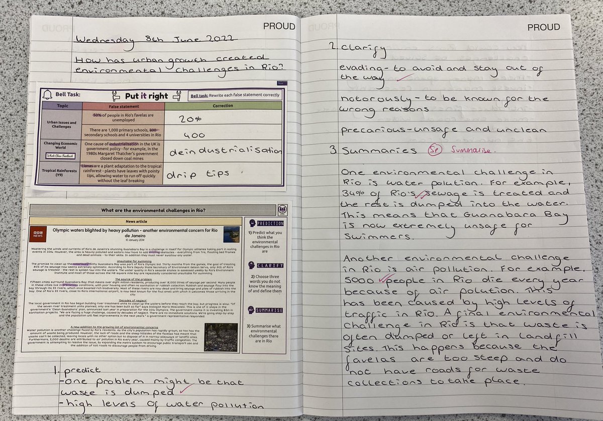 Grangefield's tweet image. Y10 Geographers used some fantastic reading techniques to explore the environmental challenges in Rio 📖🇧🇷 #ReadingForMeaning #UrbanChallenges
