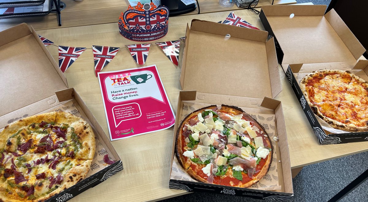 NSConstruction7's tweet photo. Last week we sat down to celebrate the jubilee &amp; how we can tackle loneliness in aid of #MentalHealthAwarenessWeek &amp; what a better way to do this than over pizza! 
#ivebeenthere https://t.co/ZJZKWyvpJu