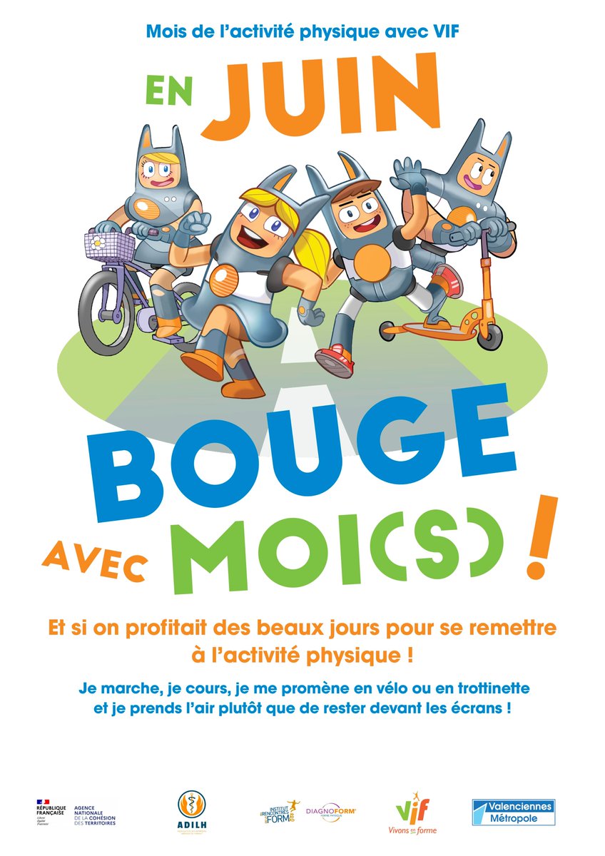 #Bouger [Mois de l'activité physique - 2e édition]
En partenariat avec <a href="/Vivons_en_Forme/">VIF</a>  profitons du mois de juin pour se remettre à l'activité physique 😉