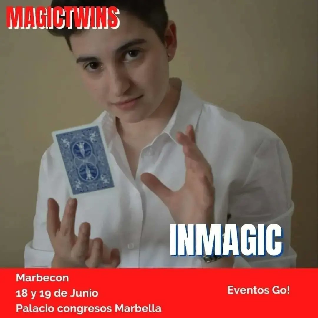 MangaMarbella's tweet photo. El show mágico ( y la posterior sesion de firmas) del dúo @_Inmagic_ y @adrianlimag será el domingo a partir de las 13.00h en #marbecon #magia #inmagic #magictwins https://t.co/XqiBTGlRAN