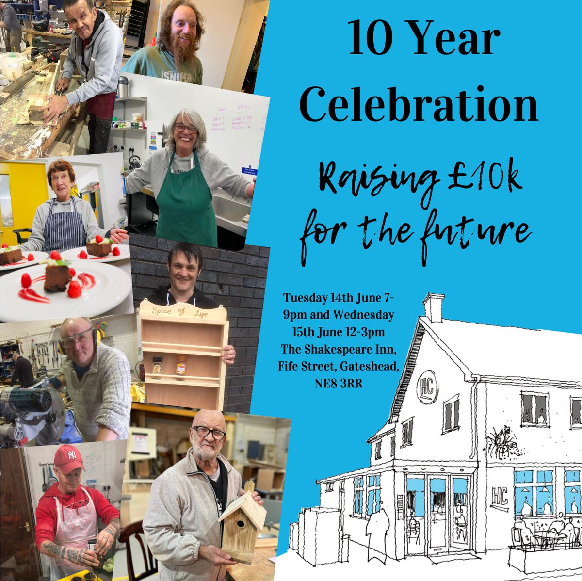 We are celebrating 10 years of Handcrafted working to give people a hope and a future! We are excited for our upcoming crowdfunding event which is aiming to raise £10,000 for a new Community Cafe in Gateshead.