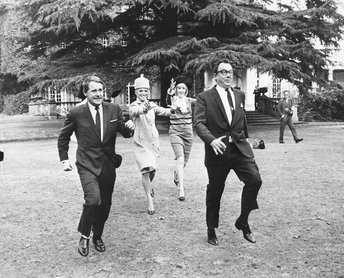 PinewoodStudios's tweet photo. BFF goals for #NationalBestFriendsDay. Eric and Ernie step out in the Pinewood Gardens for their big screen debut, the 1965 spy-spoof #TheIntelligenceMen #ShotAtPinewood https://t.co/bs0VL1dqmj
