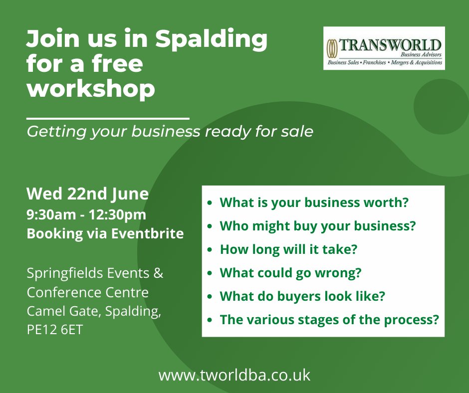 TransworldOf's tweet photo. You can sign up via eventbrite here:
https://t.co/YVkwtVmXd6

#businessforsale  #lincolnshire #cambridgeshire #peterborough #business https://t.co/7fGazAG0Hj