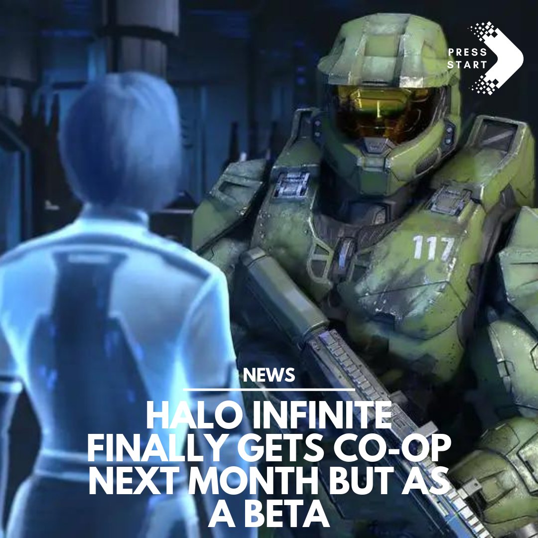 Press_StartUK's tweet photo. Halo Infinite is finally getting campaign co-op next month but as a beta.

Read Full Article:
https://t.co/hmLcyPYLR8

#HaloInfinite #halo #halocoop #gaming #GamingNews  #Xbox  #XboxSeriesS  #XboxSeriesX https://t.co/UDp6m5fBlg