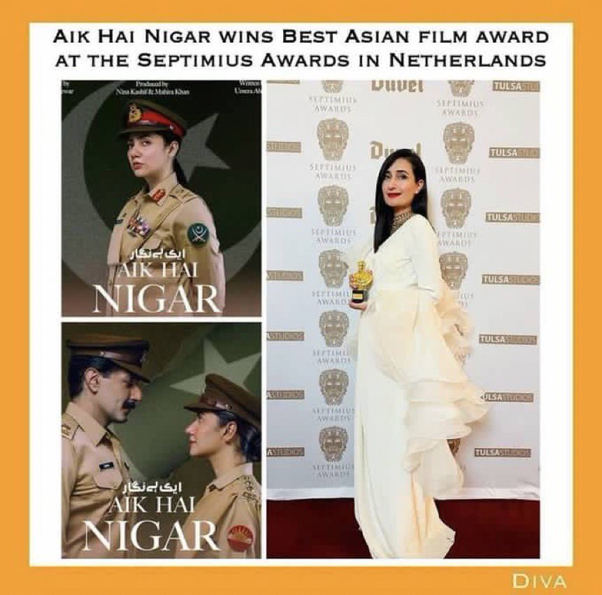 Congratulations jaana <a href="/TheMahiraKhan/">Mahira Khan</a> so so proud of you Thank you for making us proud once again 
<a href="/ninakashif3/">Nina Kashif</a> 😘🤍
#AikhaiNigar