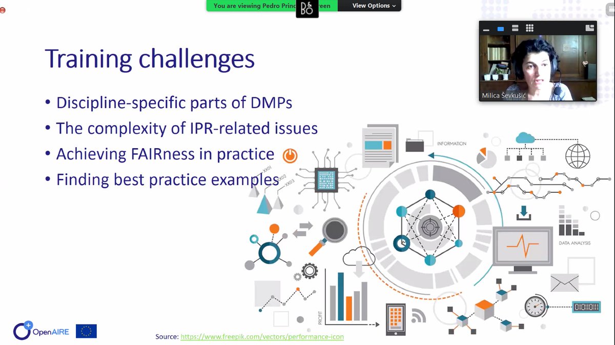 ✨The third day of #OpenAIRE_OSBootcamp started with interesting lively discussion about Research Data Curation lifecycle! Now @lessormore4 presenting training challenges for creating Data Management Plans.
@OpenAIRE_eu