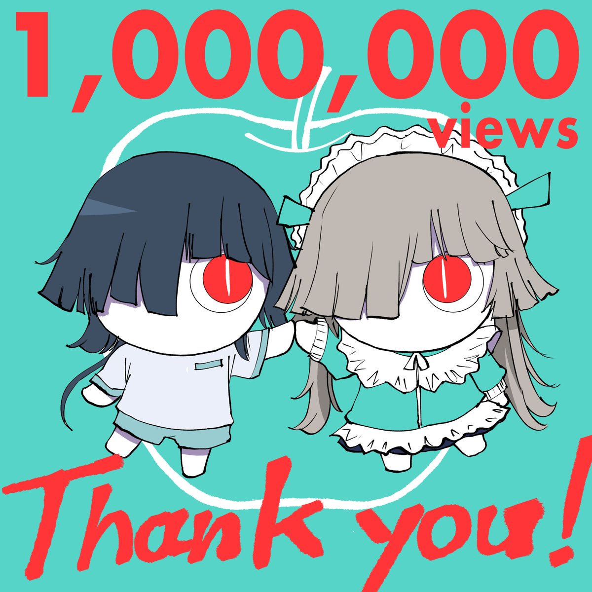 「新曲「転生林檎」
100万再生ありがとうございます!🍏🍎🍏

https:」|ピノキオピーのイラスト