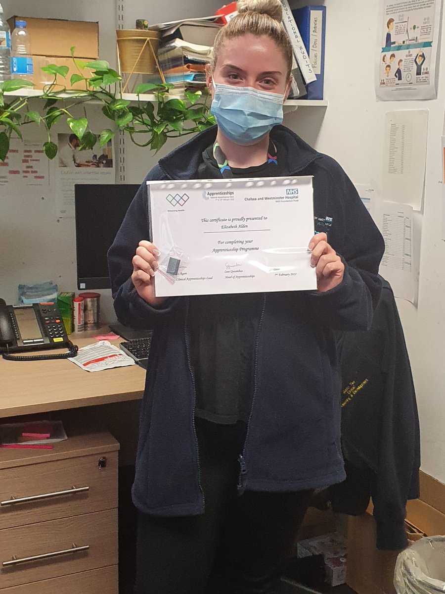 Congratulations to Liz Alden an invaluable member of the Corporate Nursing Team receiving her certificate for her Level 3 Busisness Administration Apprenticeship. Well done Liz for all the hard work and thank you  <a href="/chelwestlearn/">C&W Learning</a> @DoNChelWest <a href="/isobelpearl1/">isobelpearl</a>