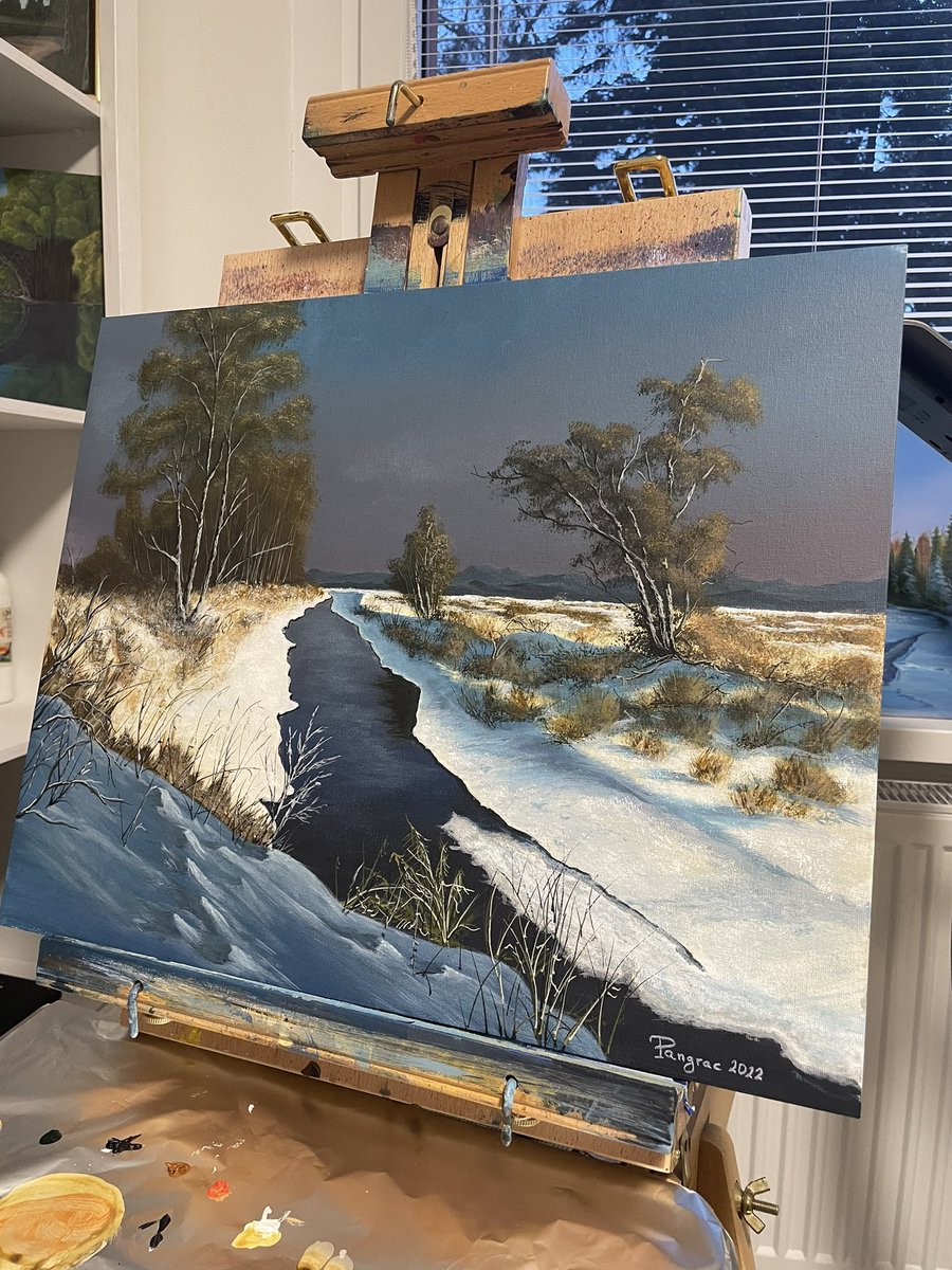 Winter memories 
#acrylicpainting