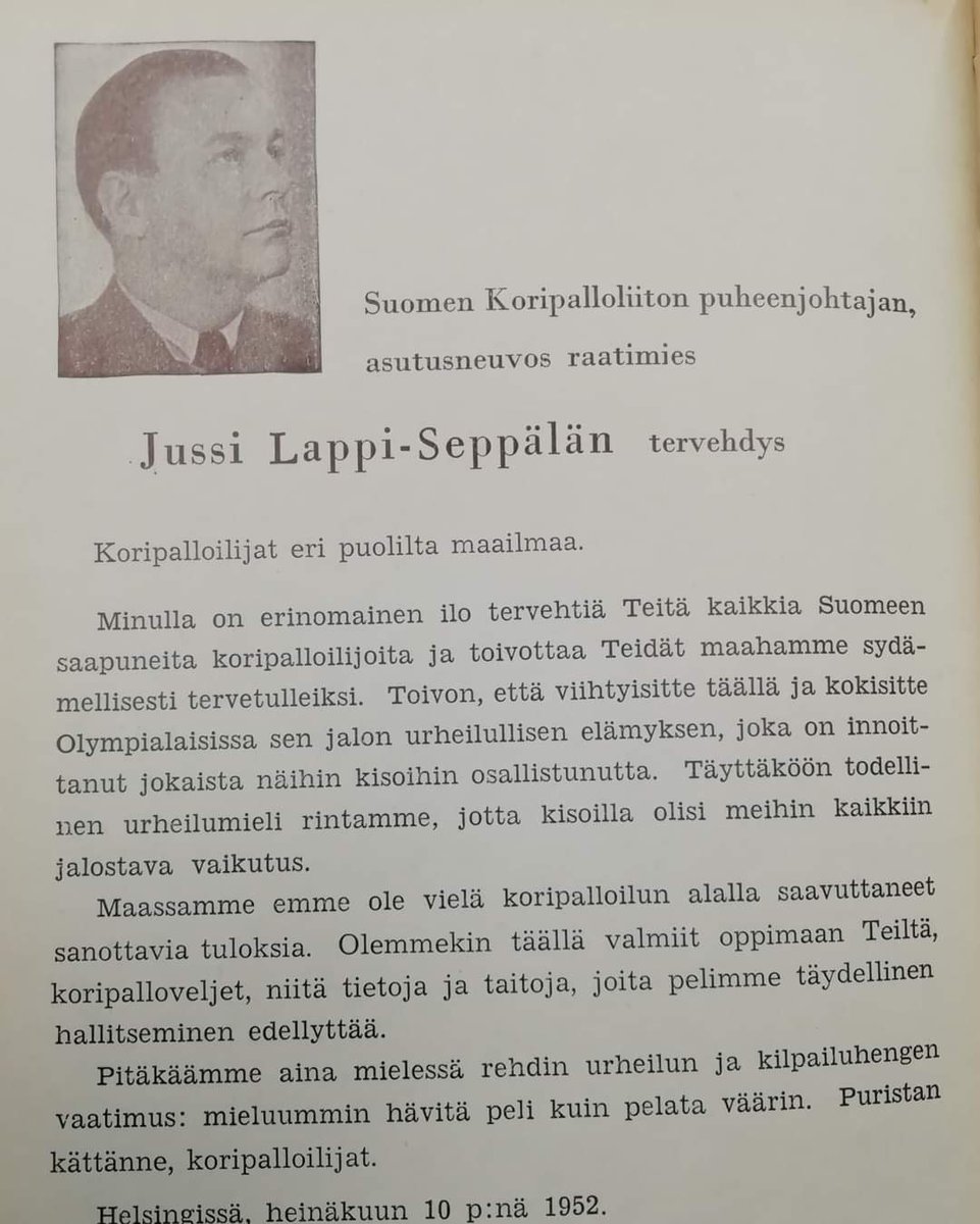 70 vuotta sitten - Suomalaisten pitkäaikainen haave omista olympialaisista toteutui 1952, kun Suomi sai järjestettäväkseen siihen asti suurimmat kesälajien olympialaiset Helsinkiin. Ne merkitsivät koko maalle paljon enemmän kuin suurta urheilutapahtumaa. Koripallokin oli mukana.