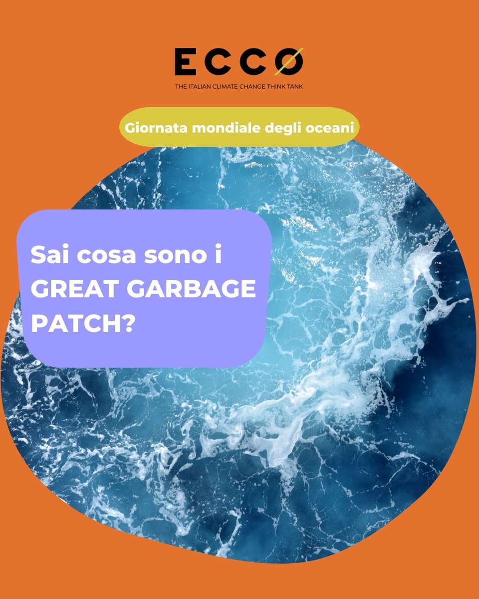 eccoclimate's tweet photo. Nella #giornatamondialedeglioceani vogliamo parlare di uno dei più temibili nemici dei mari: la #plastica.
Nel mondo esistono 5 isole di rifiuti, i #GreatGarbagePatch. Crescono ogni giorno, soffocando ecosistemi. https://t.co/RQMF8NKnnD