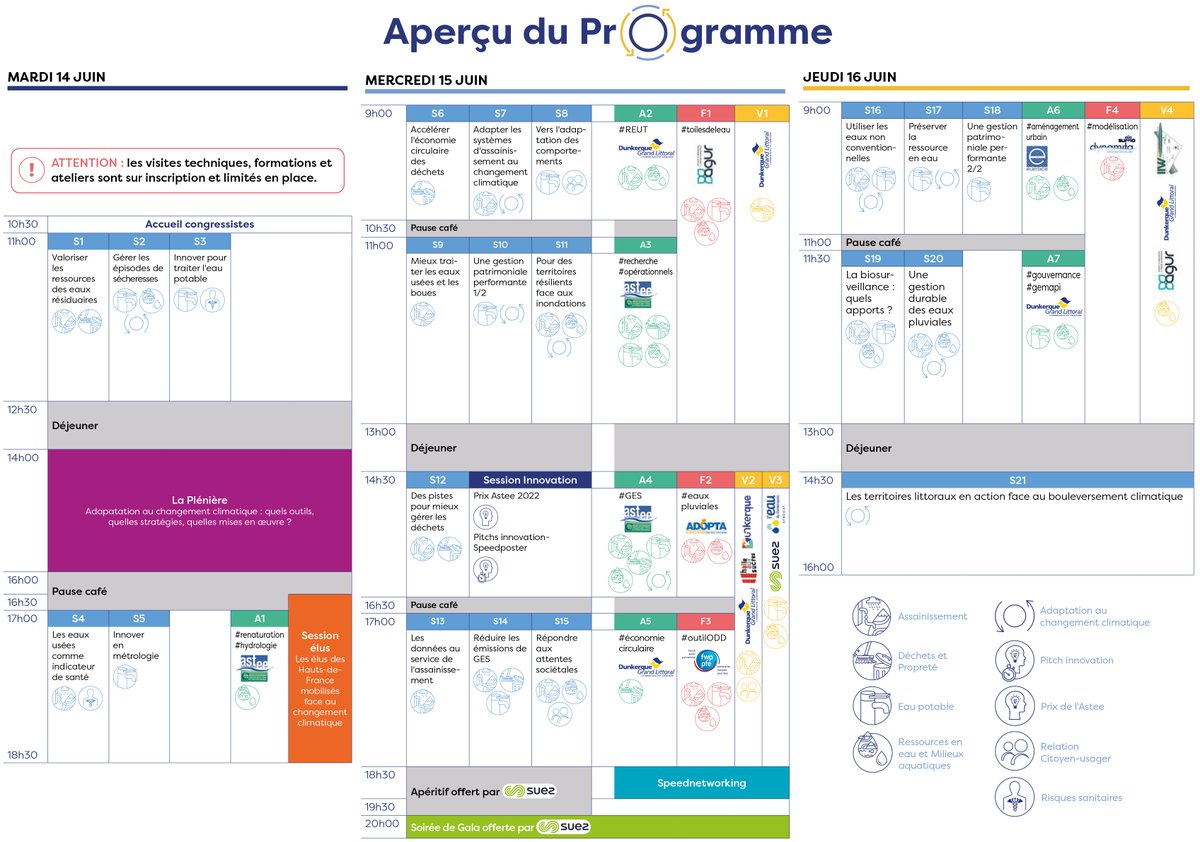 [CONGRES DE L'ASTEE] La barre des 500 inscrits est dépassée 😲👍
Vous n'êtes pas encore inscrit, il est encore temps !
👉prodasteestorage.blob.core.windows.net/event-attachme…
🌎101e congrès à <a href="/Dunkerque/">Ville de Dunkerque</a> 
🗓14 au 16 juin
#Astee2022
#changementclimatique #adaptation #eau #déchets #territoires