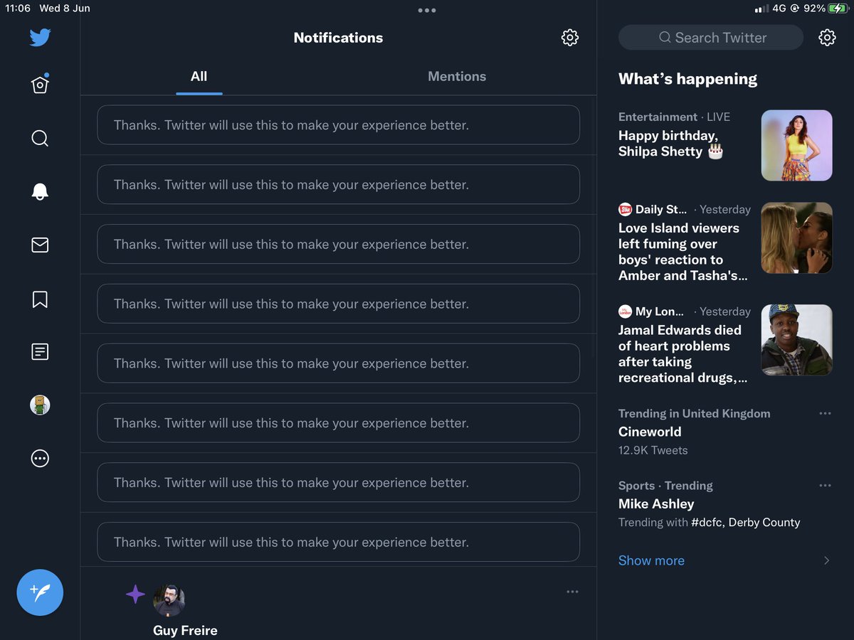 StretcherM0NKEY's tweet photo. @Twitter @TwitterEng how many times do I have to get rid of these “recent tweet from” notifications before they stop coming through? Every few days for months now. https://t.co/qAe9La0VW9