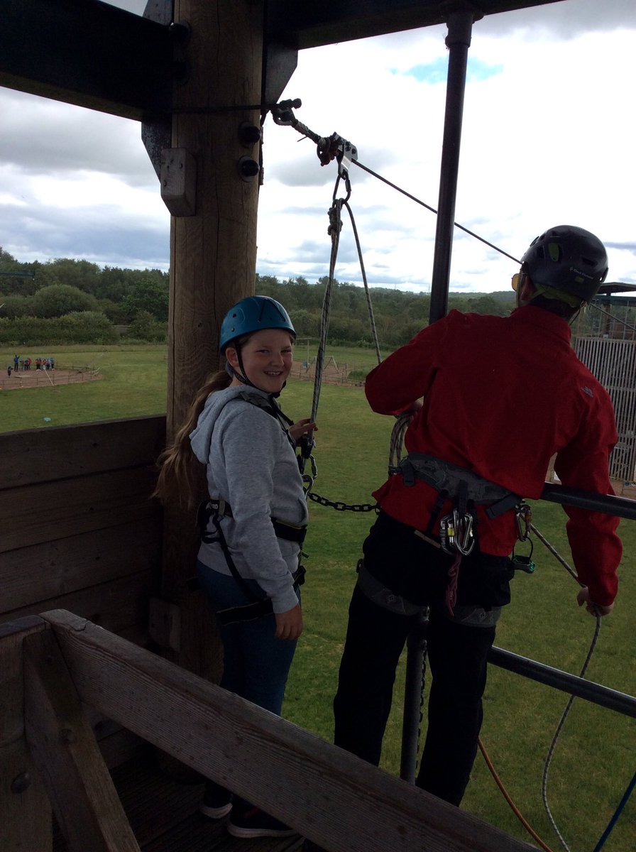 Time for the zip wire and abseiling.
