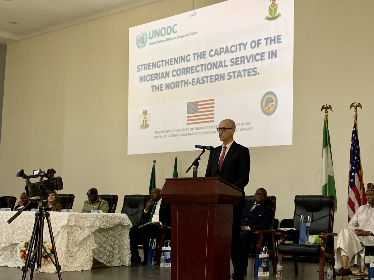 Excited to be part of the official launch of the @UNODC_Nigeria in p/ship with the @CorrectionsNg project, developed to strengthen the capacity of the @CorrectionsNg in the North-Eastern States. I act for the #MandelaRules #PrisonReform.
