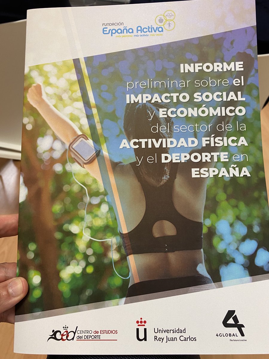 Prof Alfonso Jimenez (@profa_jimenez) on Twitter photo Ready to launch our <a href="/EspanaActiva/">España Activa</a> Report on Social & Economic Impact of Physical Activity & Sports in Spain, in partnership with @4global1 & <a href="/CED_URJC/">Centro de Estudios del Deporte</a>. Active Living brings extraordinary value to Spain’s society!! <a href="/Europe_Active/">EuropeActive</a> <a href="/GOfitLAB/">GO fit LAB</a> Ready to launch our <a href="/EspanaActiva/">España Activa</a> Report on Social & Economic Impact of Physical Activity & Sports in Spain, in partnership with @4global1 & <a href="/CED_URJC/">Centro de Estudios del Deporte</a>. Active Living brings extraordinary value to Spain’s society!! <a href="/Europe_Active/">EuropeActive</a> <a href="/GOfitLAB/">GO fit LAB</a>