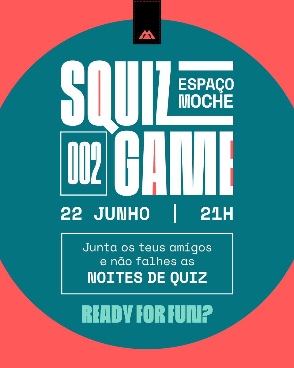Avisa os teus amigos que a próxima Noite de Quiz é já dia 22 de junho, às 21h e juntem-se em equipa para uma noite de diversão e competição entre amigos.😜❓ Não deixem o vosso lugar escapar em no.moche.pt/Quiz-Night