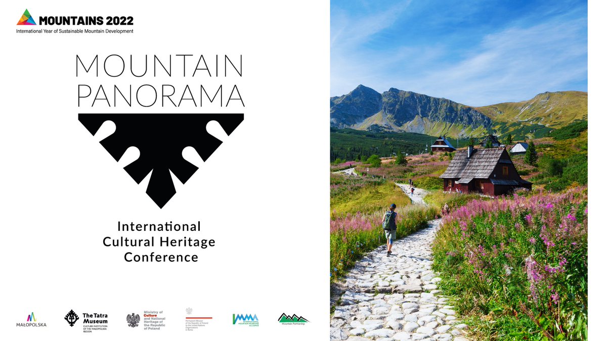 Join <a href="/TheTatraMuseum/">Muzeum Tatrzańskie w Zakopanem</a> and the #MountainPartnership tomorrow for “Mountain Panorama – International Cultural Heritage Conference”. #IYM2022

The opening event will be live on Facebook. #MountainsMatter 

📅 9-11 June 
📍Zakopane, Poland

Learn more here fao.org/mountain-partn…