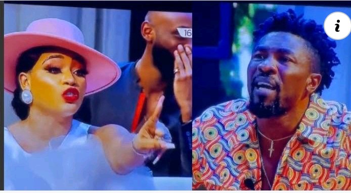 glorygodgift1's tweet photo. Queen:"if you have a problem with your brain fix it"
Boma: " you are a village girl and can't comprehend"
Beatrice;"how do I irritate you take a look at your hair you look like a mad man". 
The house mate are giving it hot .they came prepared. #Queen #Boma #Beatrice #BBNReunion https://t.co/TN36rF0E0l
