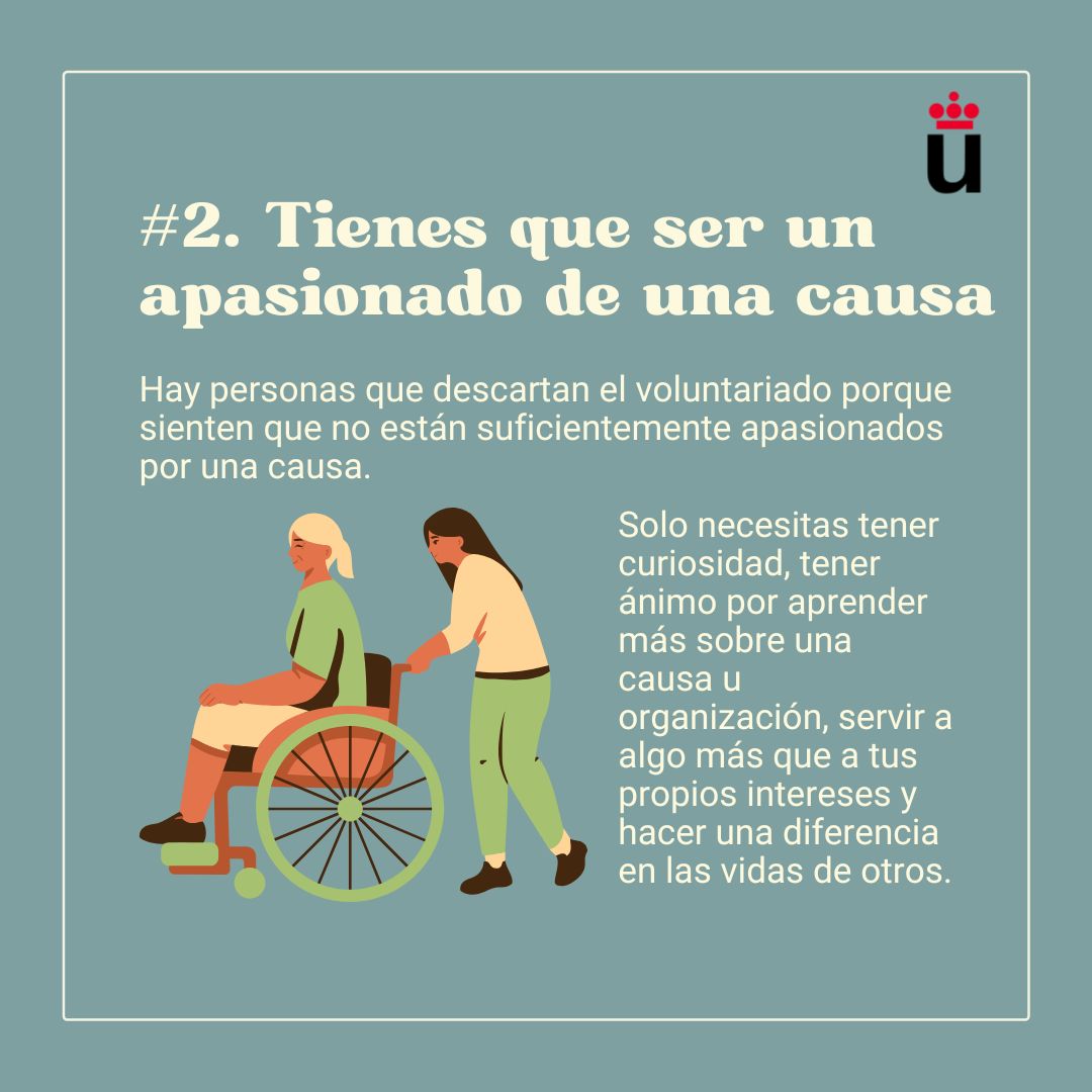 Volunt_Urjc's tweet photo. En muchas ocasiones el paso más difícil para convertirte en voluntario es el dar el paso para empezar, por eso, os dejamos aquí 4 mitos desmontados sobre el voluntariado ⬇️⬇️ https://t.co/LdyRkQVJNM