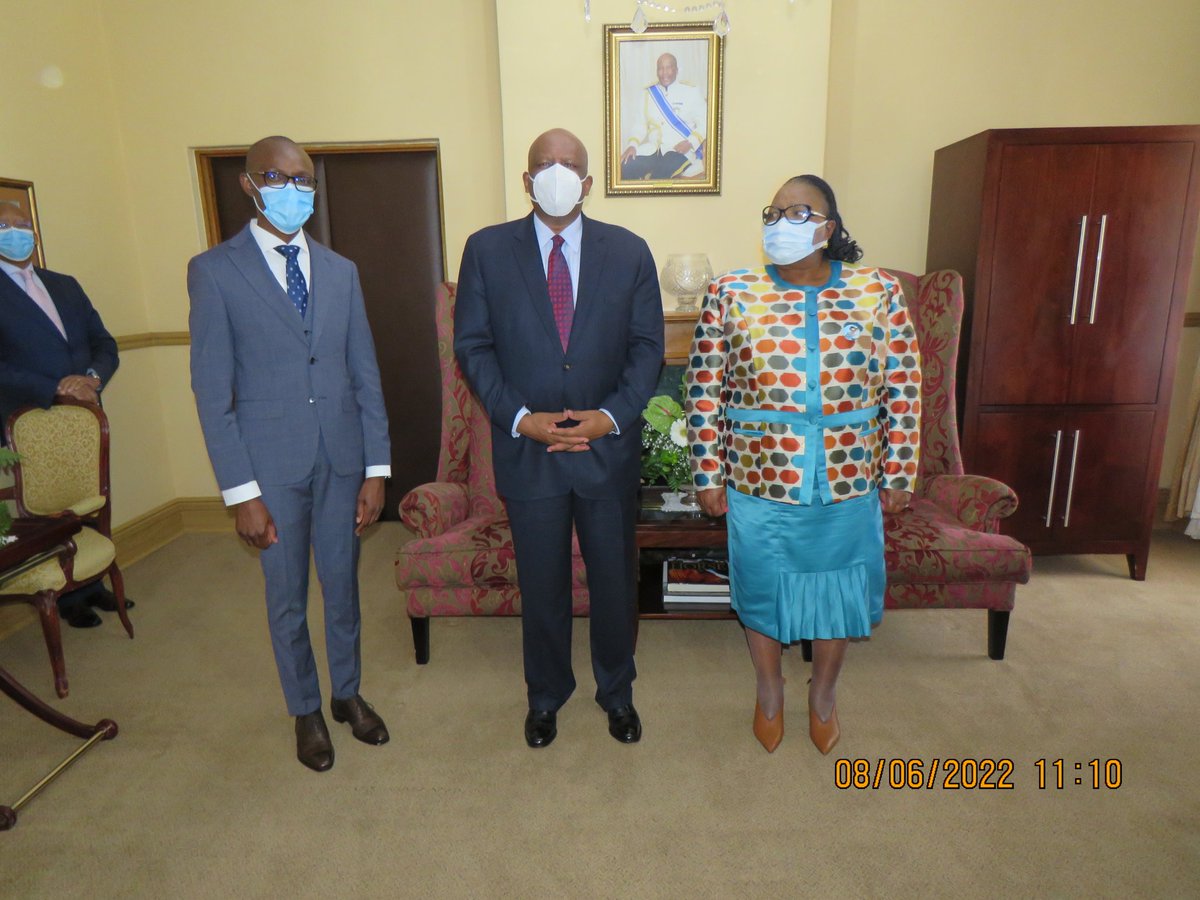 Ambassador-designate of the Kingdom of Lesotho to The United States of America Mr Tumisang Mosotho today received Letters of Commission from HM King Letsie III at the Royal Palace. Congratulations Excellency! #Lstwitter <a href="/MatsepoRamakoae/">Matsepo Ramakoae</a>