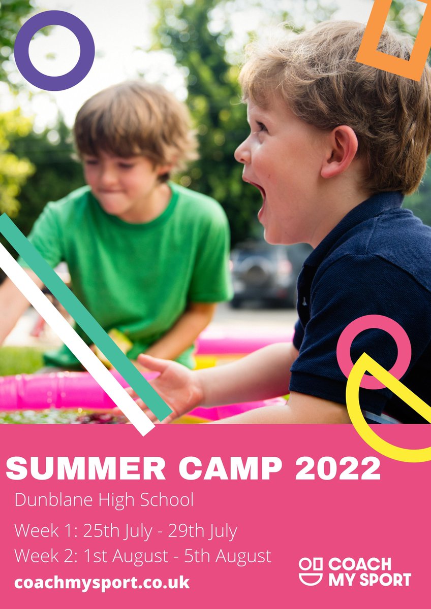 TomGebbieCAO's tweet image. This summer check out the two week holiday programme being delivered by @coachmysport in Dunblane!
Check out the poster and website for further information 

coachmysport.co.uk/summer-camp-20…

@activestirling1 @ClubSportStlg @DunblanePrimary @NewtonPrimary01 @stmaryseps @dunblaneinfo