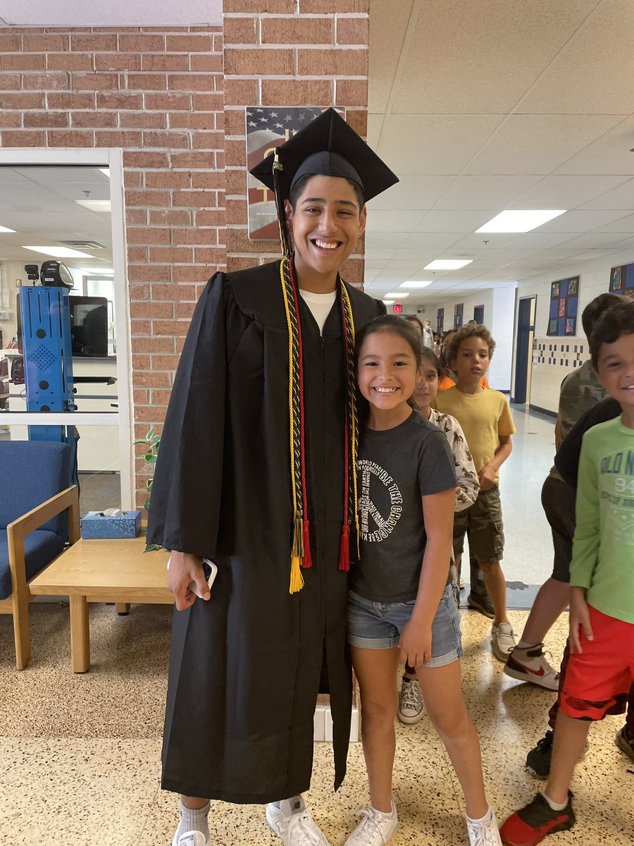 So exciting to get a brother hug during our <a href="/westfield_hs/">Westfield High School</a> graduate walk through on Monday! #LTESLions