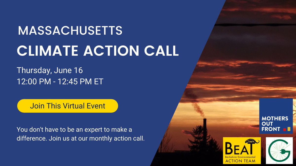 MOF_Mass's tweet photo. Final reminder -- Climate Call at Noon today! Let's stop dirty energy plants from going online -- we'll learn and act with our allies at @GEConsumers and @TheBEATNews. Make your voice heard! RSVP for the Zoom link: https://t.co/gkpMMDGTQv https://t.co/fscyBN6EcK