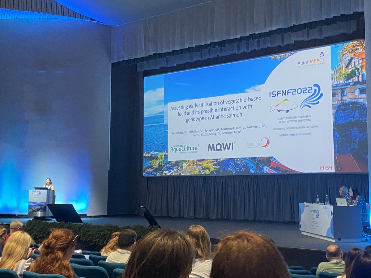 Stuart McMillan (@chef2beaker) on Twitter photo Great talk from Karla Fernandez Quiroz <a href="/Karla_fq/">Karla Fernandez</a> presenting <a href="/aqua_impact/">AquaIMPACT</a> Atlantic salmon nutritional programming results in Sorrento! #aquaculture #salmon #nutrition #Sustainability Great talk from Karla Fernandez Quiroz <a href="/Karla_fq/">Karla Fernandez</a> presenting <a href="/aqua_impact/">AquaIMPACT</a> Atlantic salmon nutritional programming results in Sorrento! #aquaculture #salmon #nutrition #Sustainability