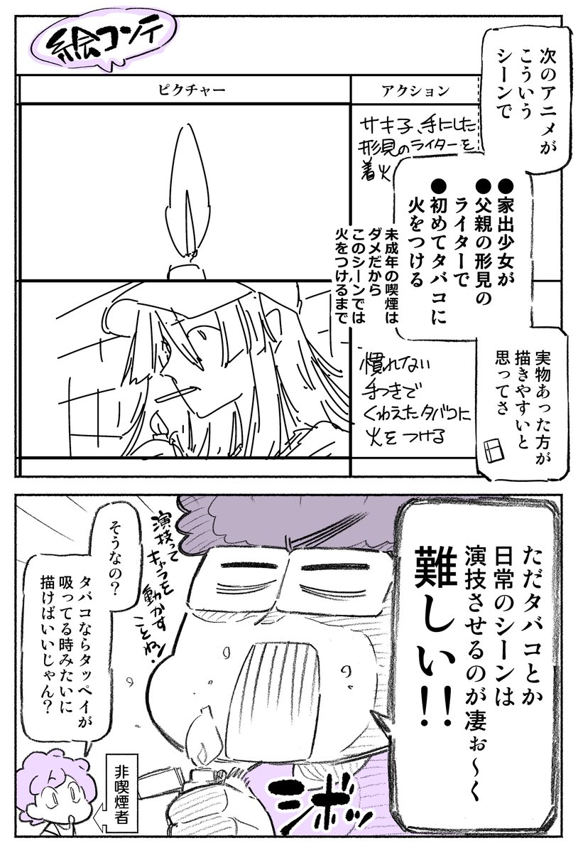 アニメーターの夫の役作り 