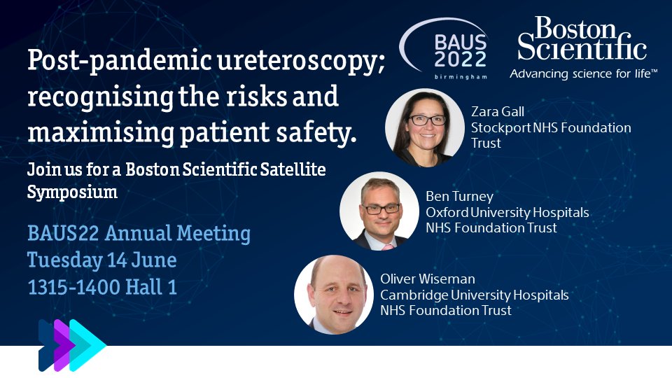 Luke Gordon (@lukeurology) on Twitter photo How do you identify and minimise URS pre-op risk factors arising from elective recovery pressures?
Join our expert panel for a review of the evidence and an interactive case-based discussion.
📅 Tuesday 14th June
⏲️13.15 - 14.00
📌#BAUS22
<a href="/zara_gall/">Zara Gall</a>
<a href="/bwturney/">Ben Turney</a>
<a href="/OJWiseman/">Oliver Wiseman</a> How do you identify and minimise URS pre-op risk factors arising from elective recovery pressures?
Join our expert panel for a review of the evidence and an interactive case-based discussion.
📅 Tuesday 14th June
⏲️13.15 - 14.00
📌#BAUS22
<a href="/zara_gall/">Zara Gall</a>
<a href="/bwturney/">Ben Turney</a>
<a href="/OJWiseman/">Oliver Wiseman</a>
