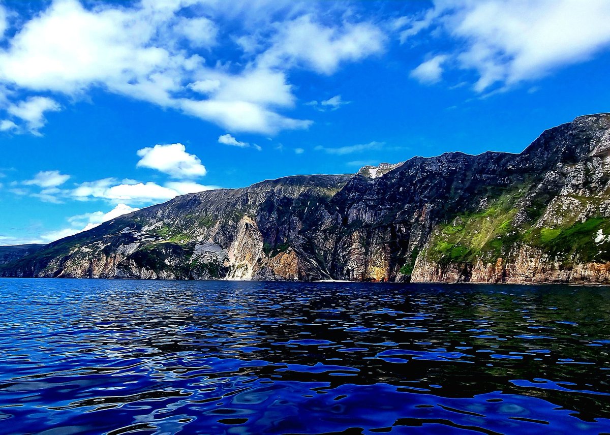 The Majestic Sliabh Liag cliffs in Donegal viewed from the Atlantic yesterday.  I brought my clients to the Sliabh Liag Boat tours and we where blessed with beautiful weather.  Sliabh liag cliffs are the tallest accessible sea cliffs in Europe.  I hope you enjoy the photo.