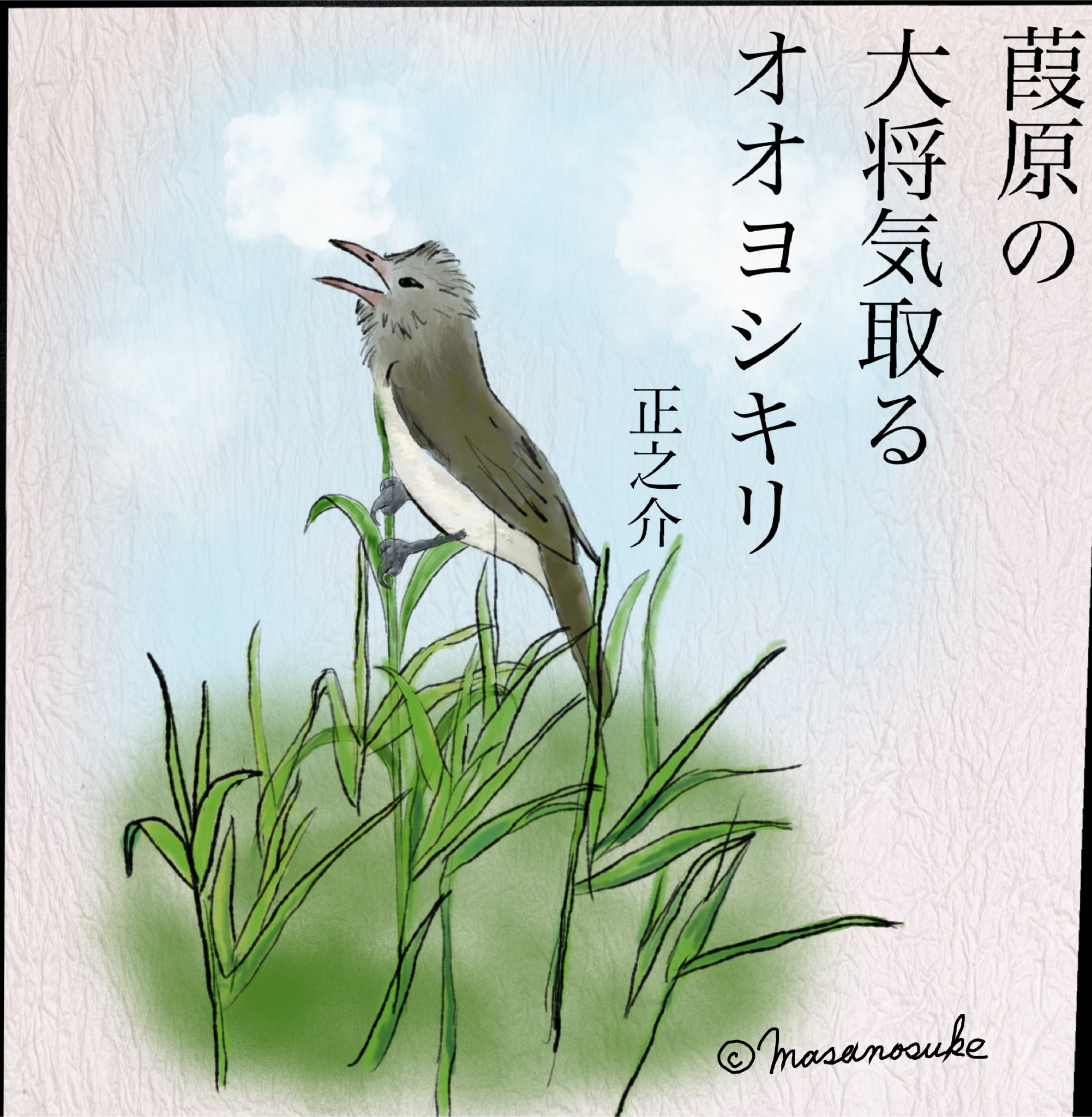 Himizoh イラストの練習がてら 有名歌人の俳句や短歌を絵にしています 今回は有名ではなく全くの素人俳句 小生の拙作 イラスト練習中 俳句 夏 野鳥 野鳥観察 オオヨシキリ T Co It5nihkil7 Twitter Himizoh イラストの練習がてら 有名歌人の俳句や短歌を絵にしています 今回は有名ではなく全くの素人俳句 小生の拙作 イラスト練習中 俳句 夏 野鳥 野鳥観察 オオヨシキリ T Co It5nihkil7 Twitter