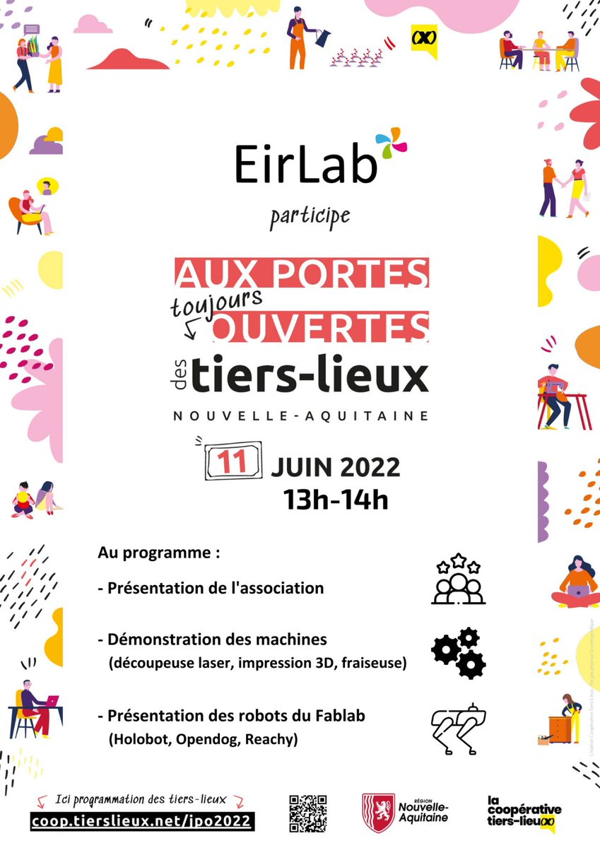 BordeauxINP's tweet photo. 📅 Découvrez samedi 11/06 de 13h à 14h le Fablab @ENSEIRBMATMECA !

Programme : présentation @EirlabCommunity et les équipements du Fablab 🤖 Découvrez les robots Holobot, Opendog et Reachy ! 👉 Inscrivez-vous vite ici : https://t.co/eYimbHt6fN 😉#eirlab #fablab #robot #robotique https://t.co/koOxdiJMlG